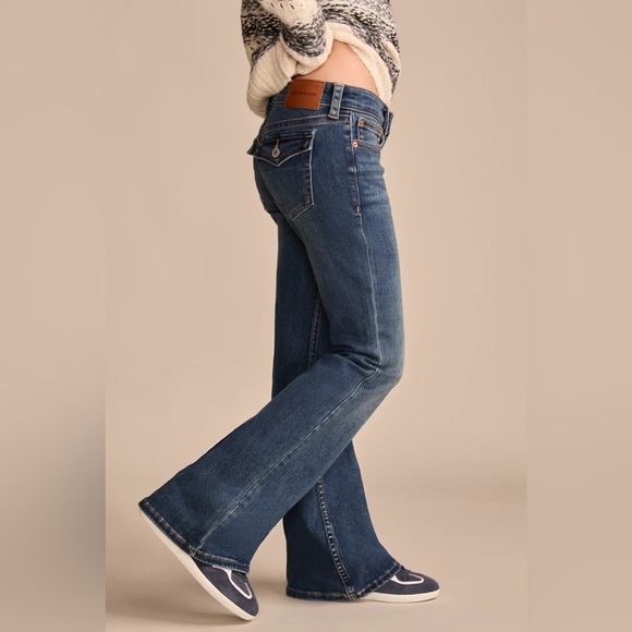 Lucky Brand Women’s Low Rise Flare Jeans Size 20/35R Medium Wash Stretch - Picture 5 of 16